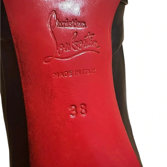 Christian Louboutin insectika 100 seta calf black pump heels size 38 - Picture 11 of 15